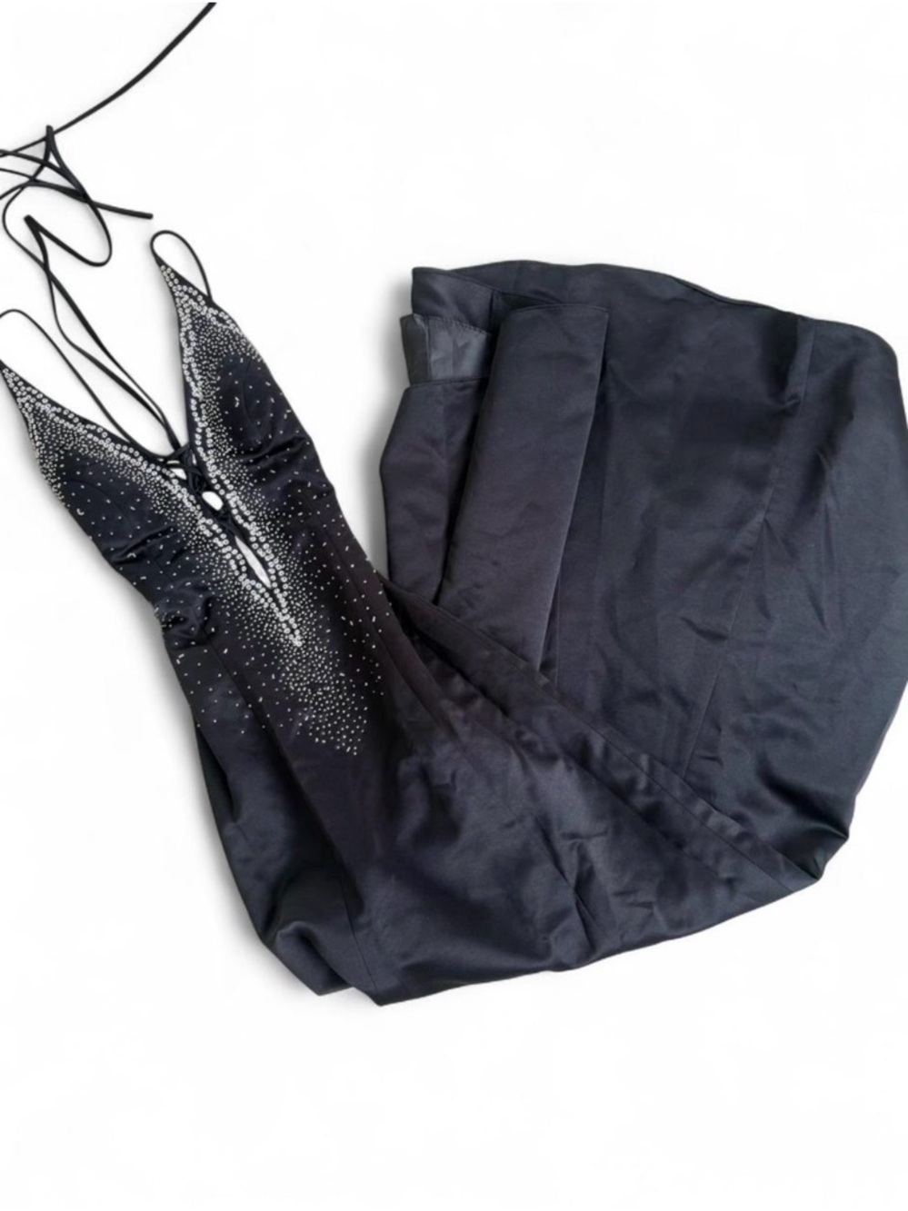 vintage black prom dress / formal / gown